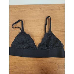 All You Lively Longline Lace Bralette Black Large